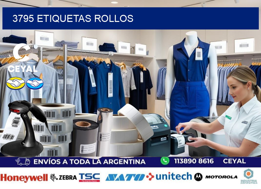 3795 etiquetas rollos