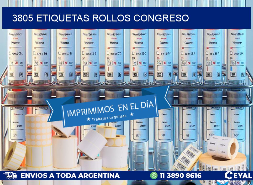 3805 etiquetas rollos CONGRESO