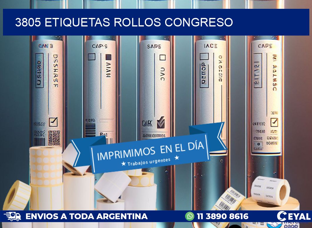 3805 etiquetas rollos CONGRESO