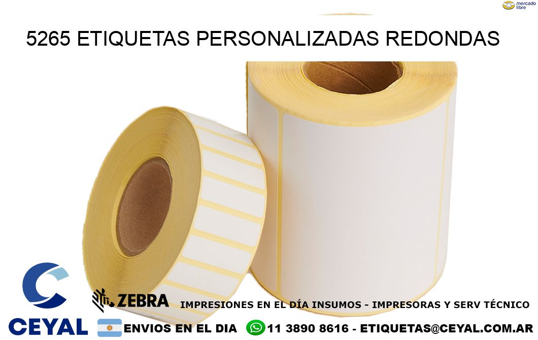 5265 Etiquetas personalizadas redondas