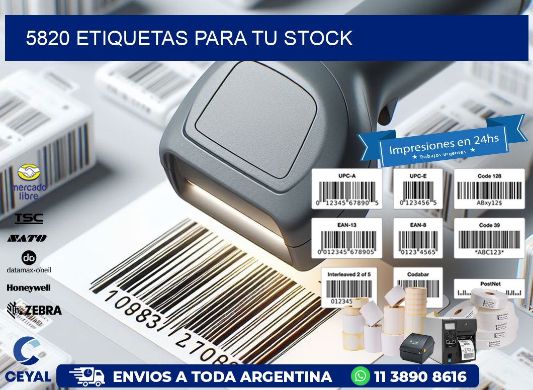 5820 etiquetas para tu stock