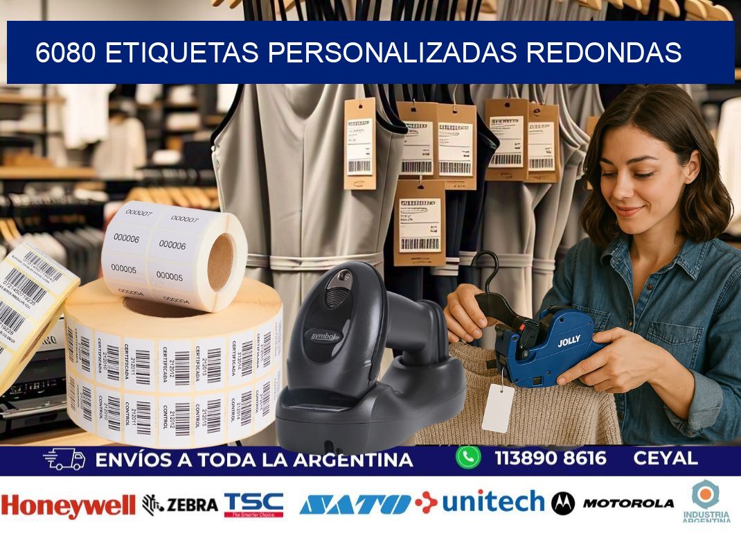 6080 Etiquetas personalizadas redondas