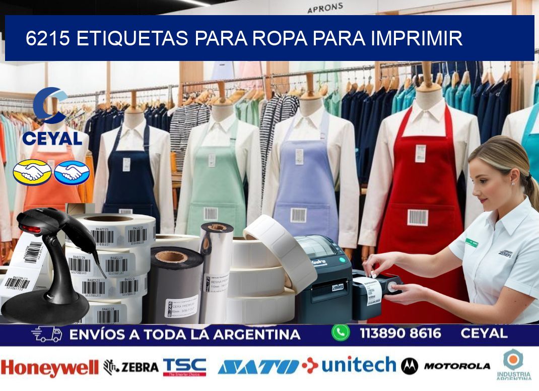 6215 Etiquetas para ropa para imprimir