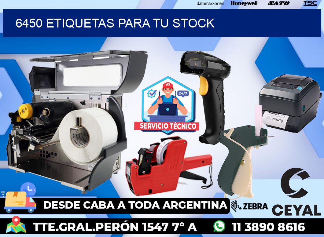 6450 etiquetas para tu stock