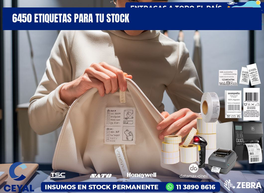 6450 etiquetas para tu stock