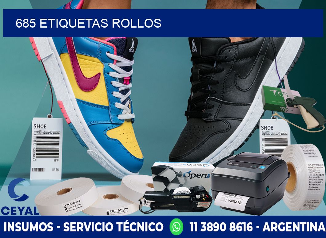 685 etiquetas rollos