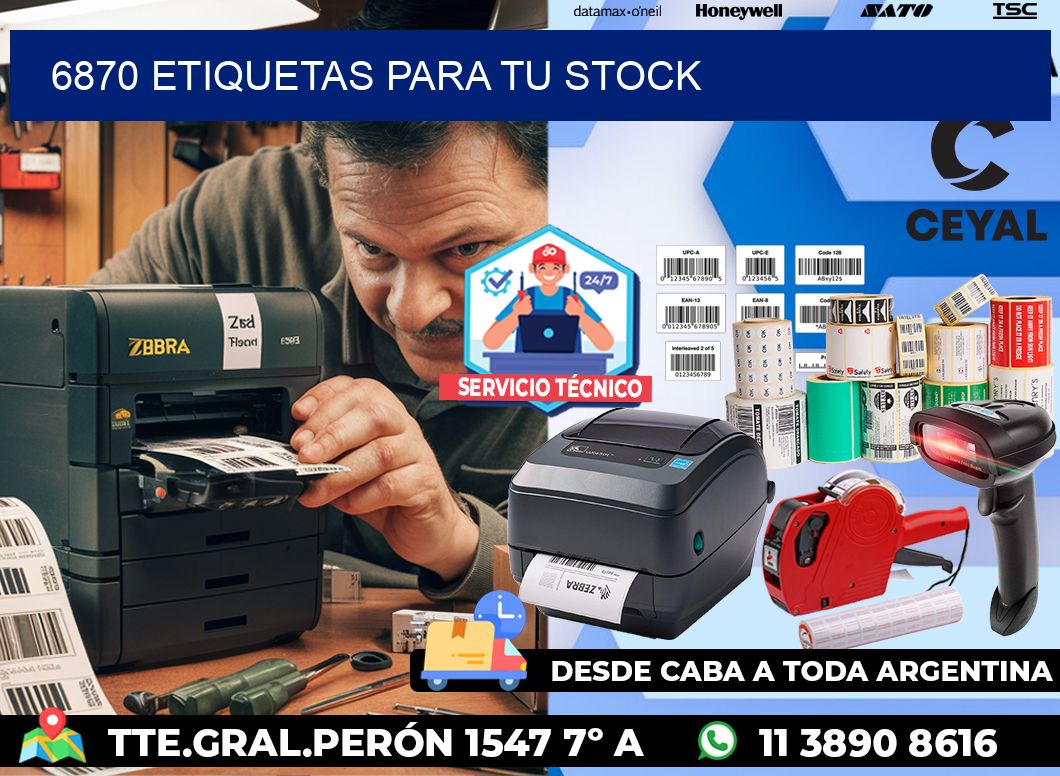 6870 etiquetas para tu stock