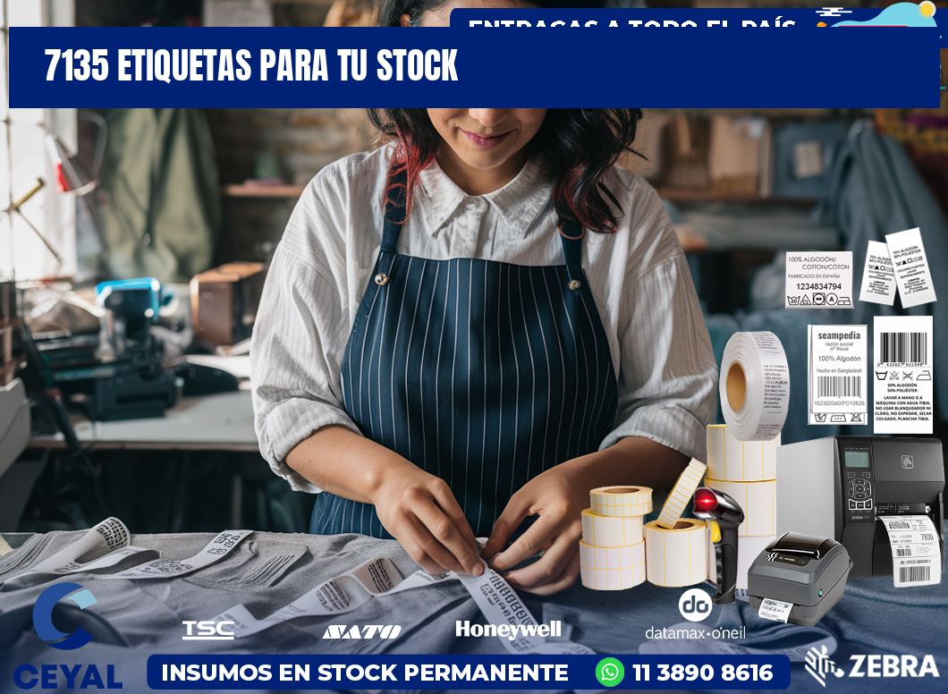 7135 etiquetas para tu stock
