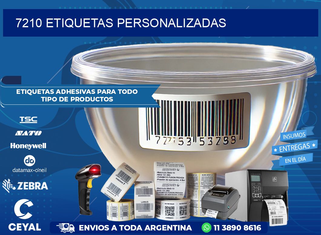 7210 Etiquetas personalizadas