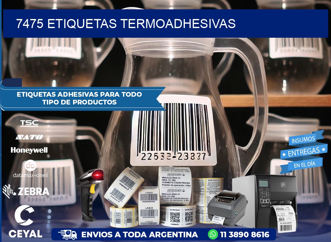 7475 etiquetas termoadhesivas