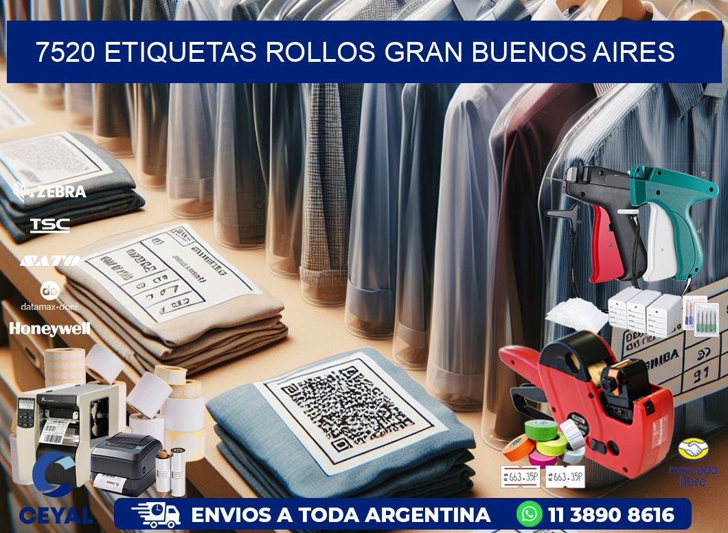 7520 etiquetas rollos GRAN BUENOS AIRES