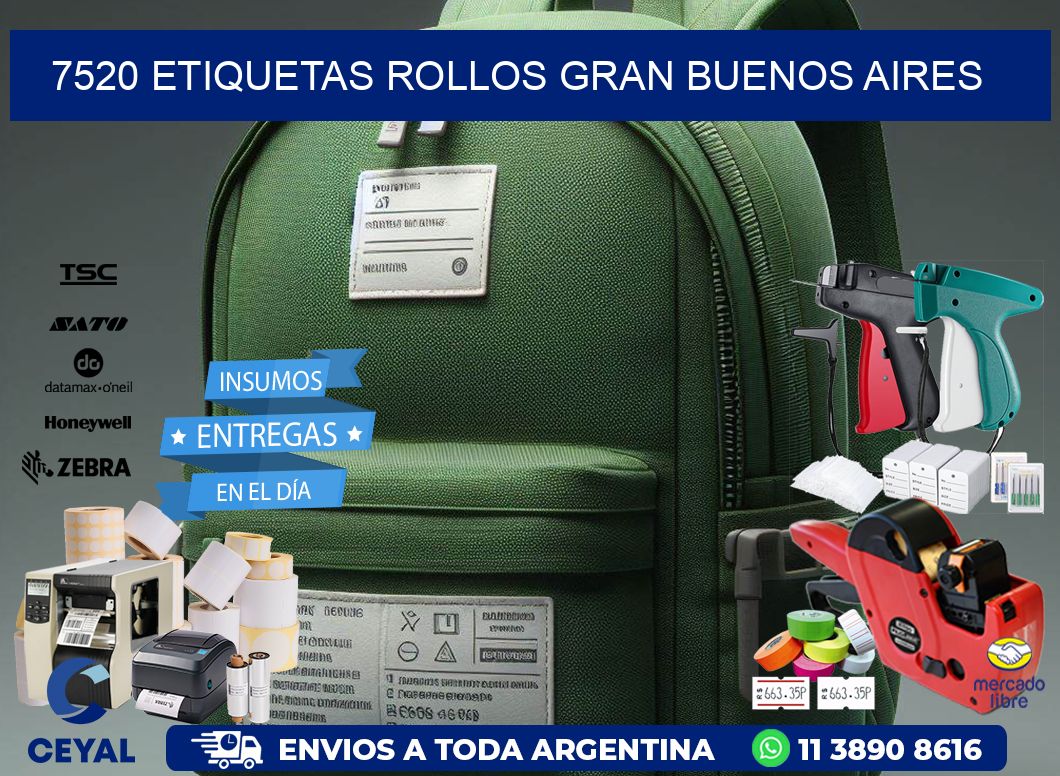 7520 etiquetas rollos GRAN BUENOS AIRES