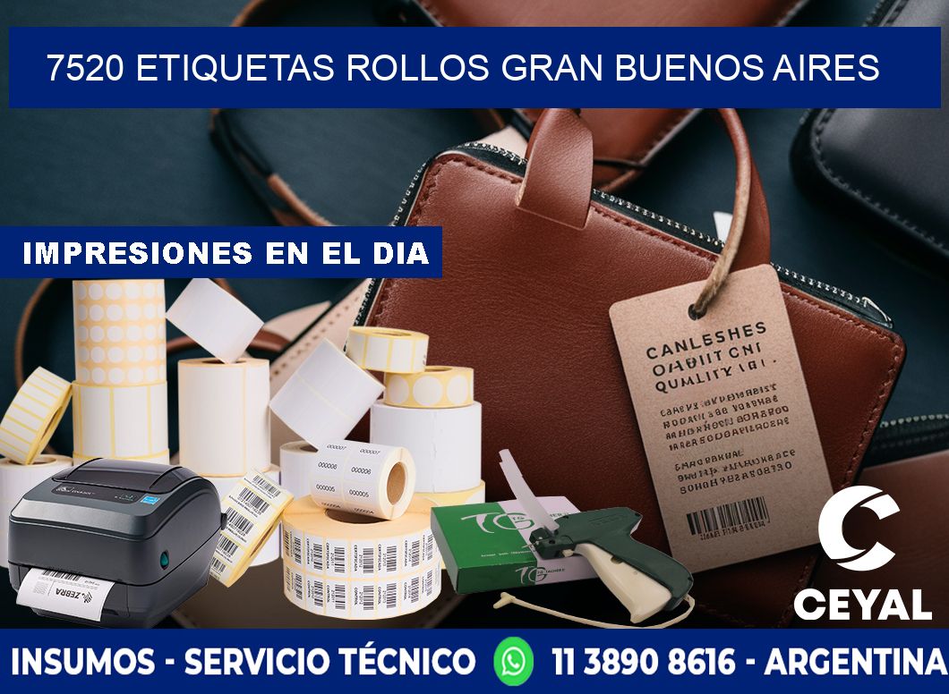 7520 etiquetas rollos GRAN BUENOS AIRES