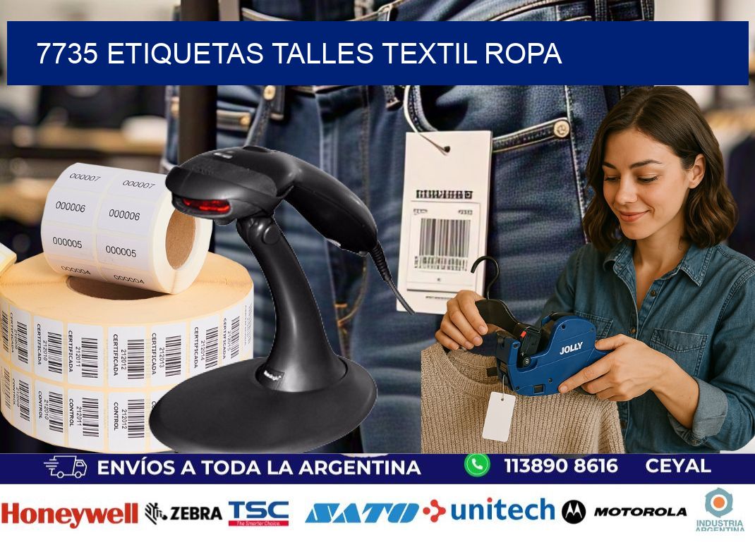 7735 ETIQUETAS TALLES TEXTIL ROPA