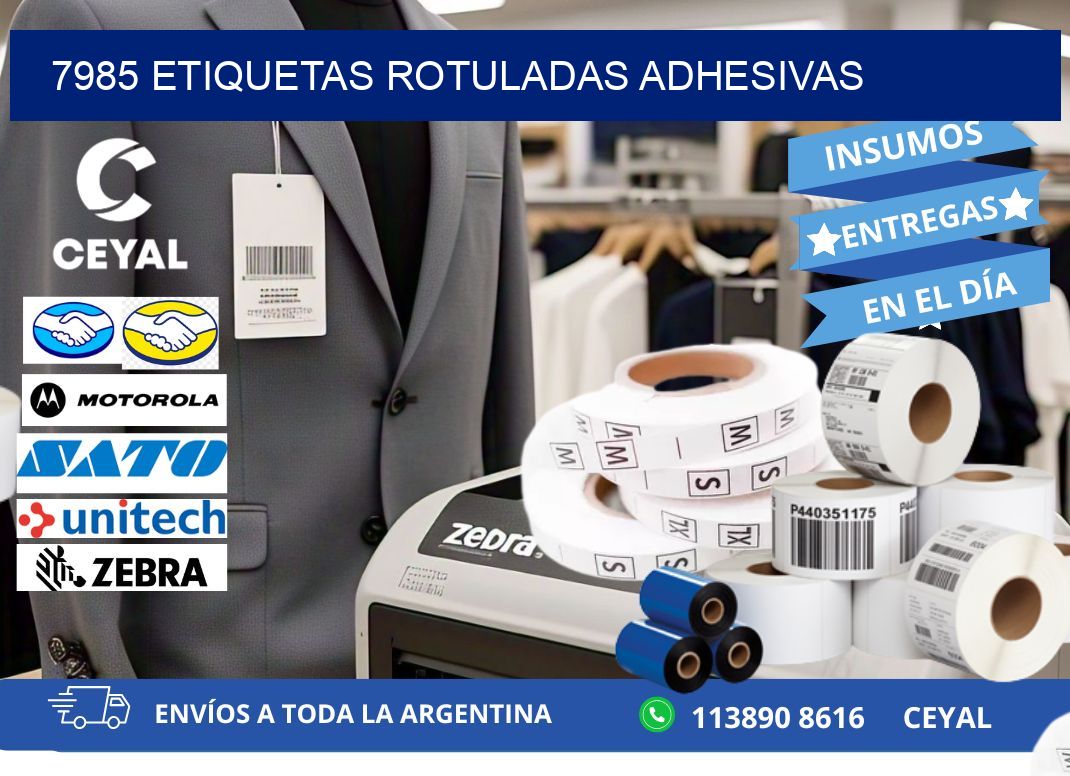 7985 etiquetas rotuladas adhesivas