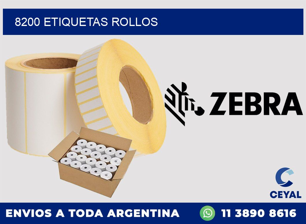 8200 etiquetas rollos