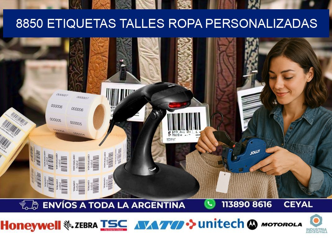 8850 ETIQUETAS TALLES ROPA PERSONALIZADAS