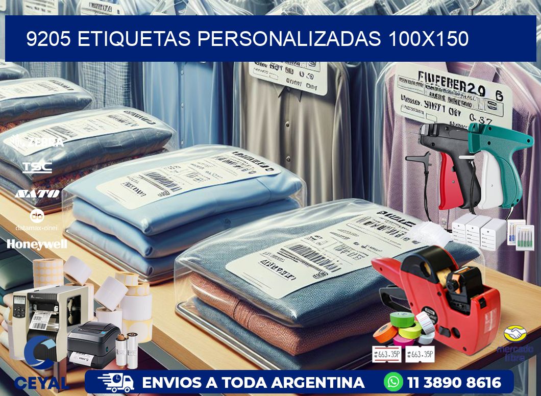 9205 Etiquetas personalizadas 100x150