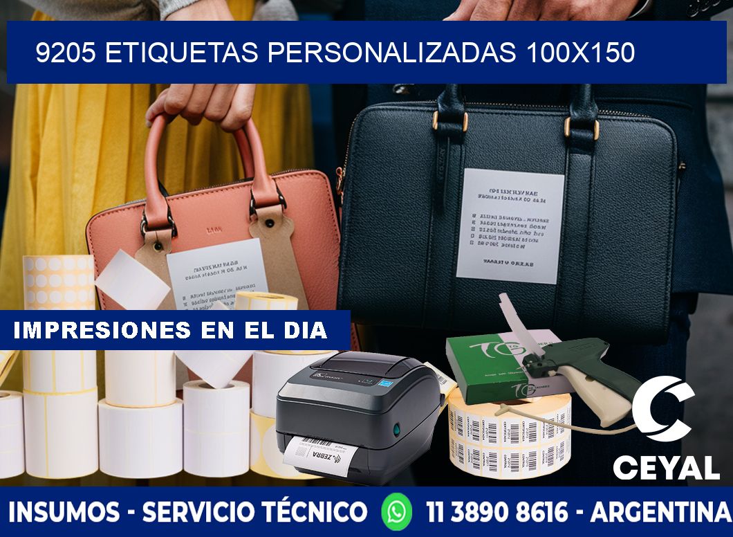 9205 Etiquetas personalizadas 100x150