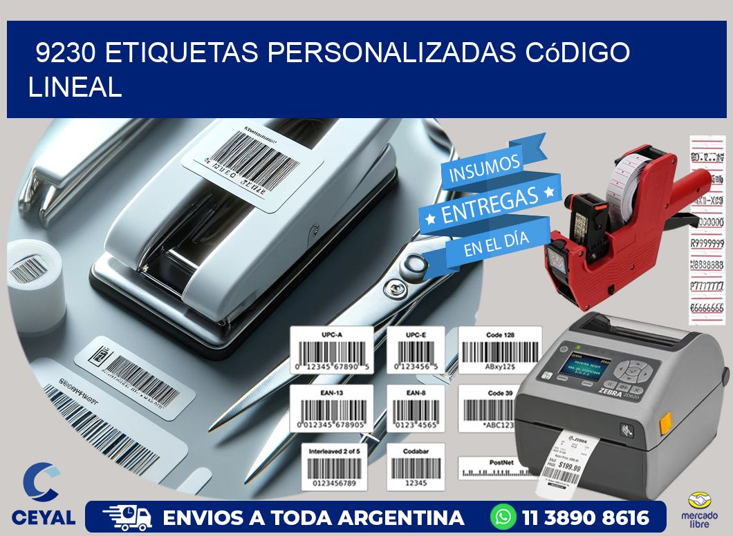 9230 Etiquetas personalizadas código lineal