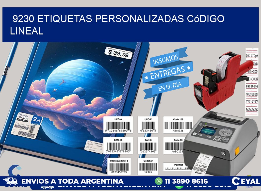 9230 Etiquetas personalizadas código lineal