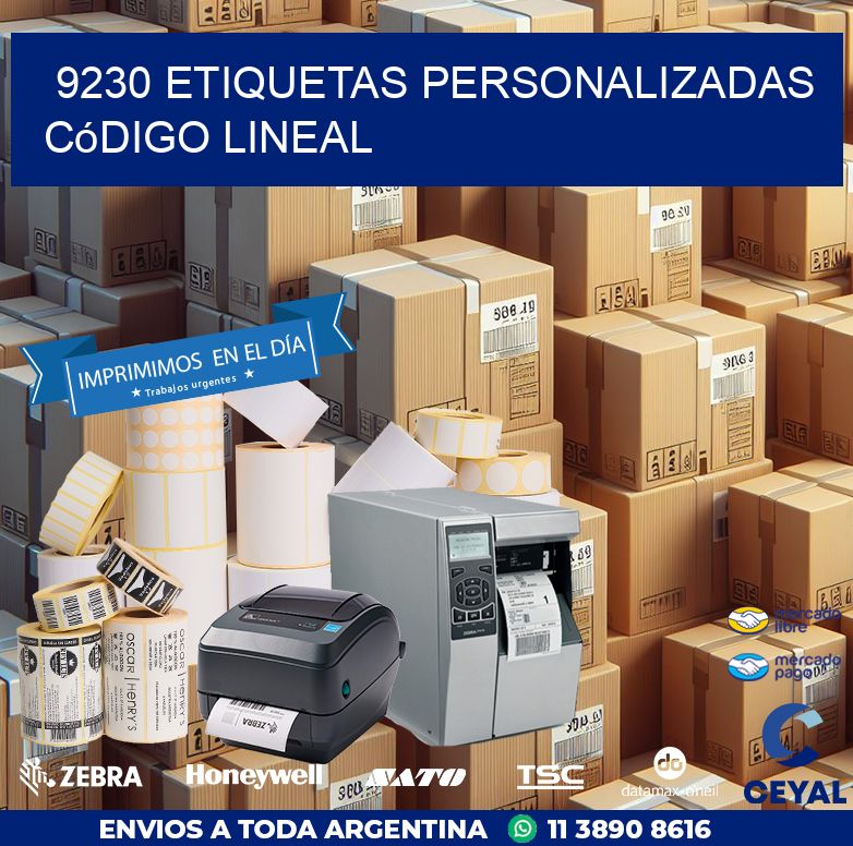 9230 Etiquetas personalizadas código lineal