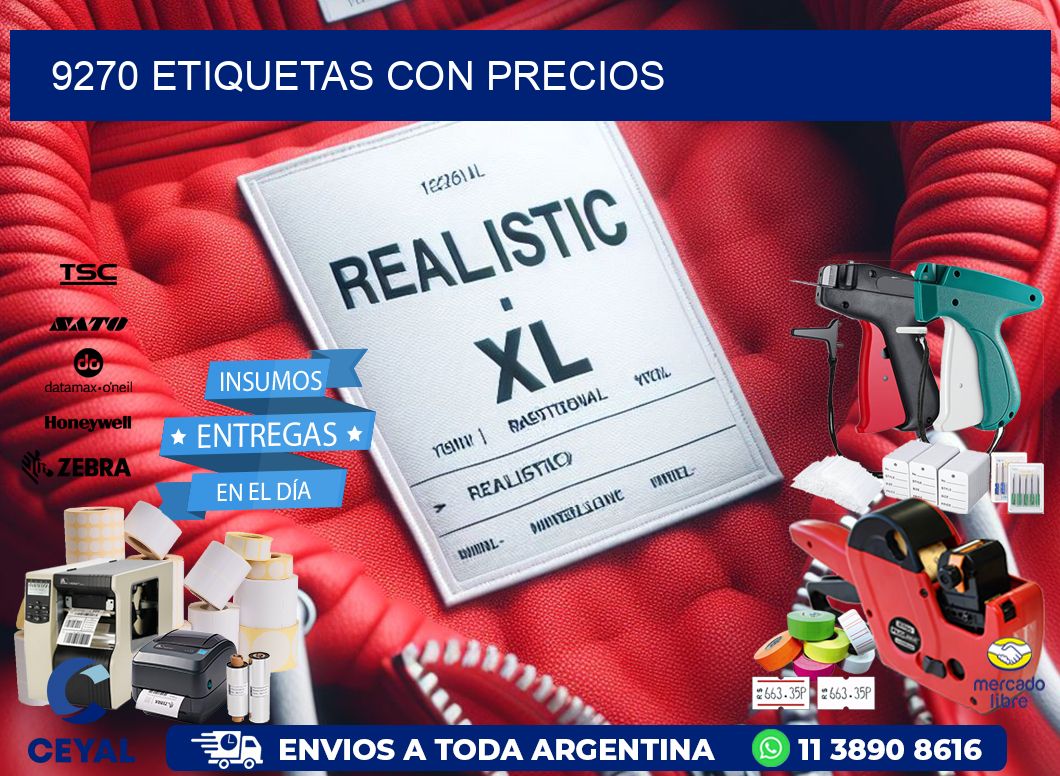 9270 etiquetas con precios