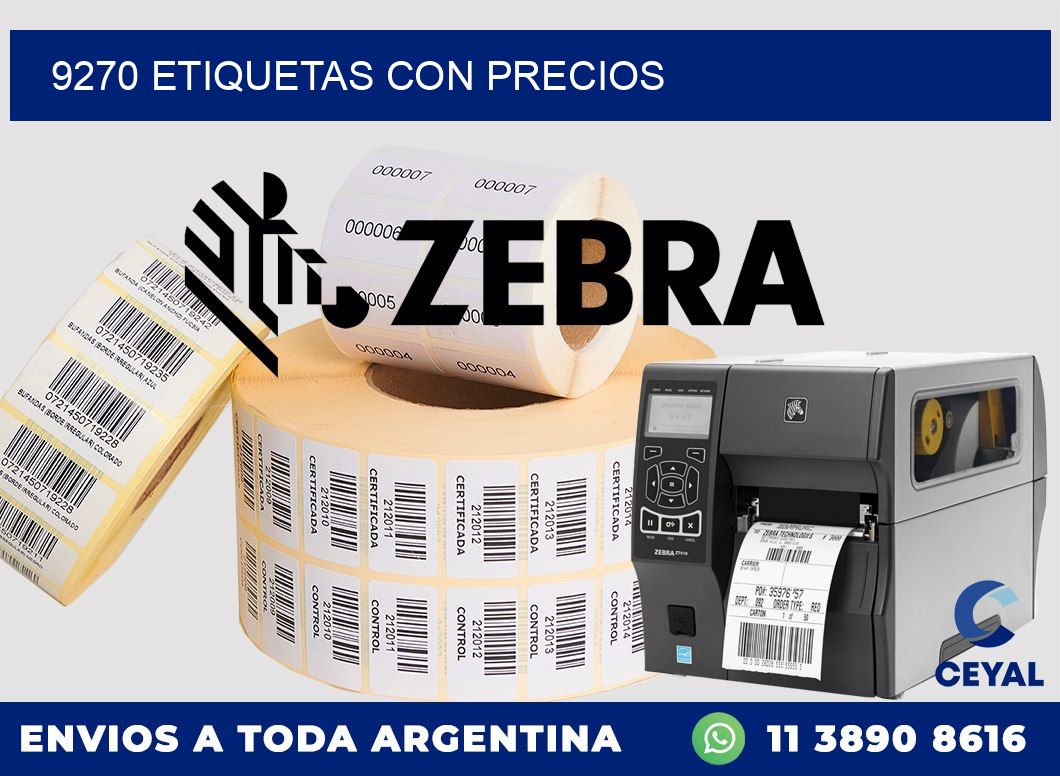 9270 etiquetas con precios