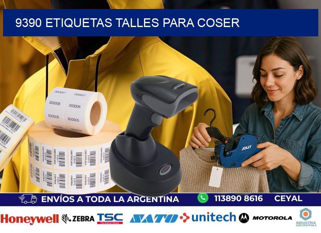 9390 ETIQUETAS TALLES PARA COSER