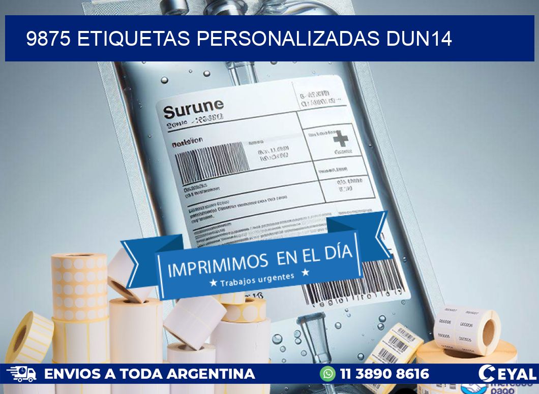 9875 Etiquetas personalizadas dun14