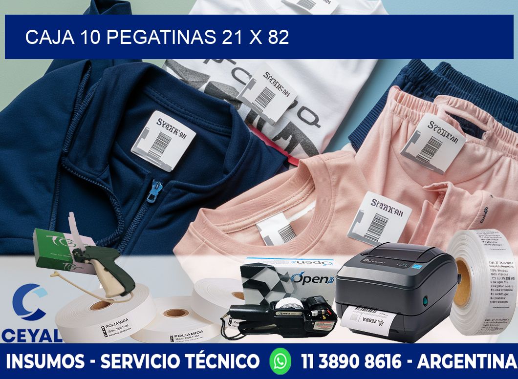 CAJA 10 PEGATINAS 21 x 82