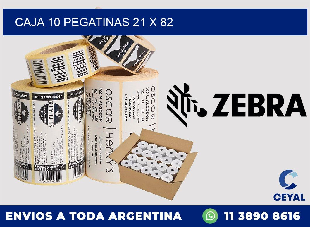 CAJA 10 PEGATINAS 21 x 82