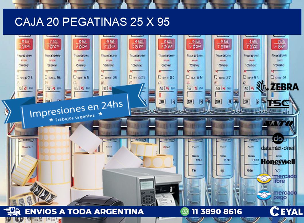 CAJA 20 PEGATINAS 25 x 95