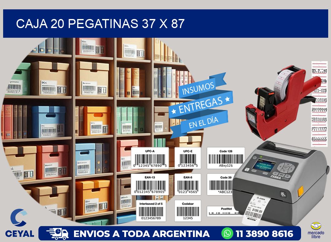 CAJA 20 PEGATINAS 37 x 87