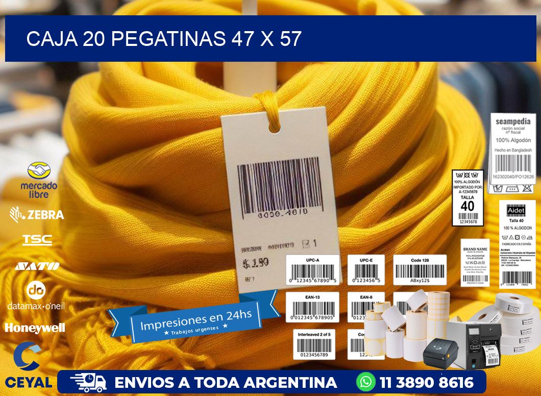 CAJA 20 PEGATINAS 47 x 57