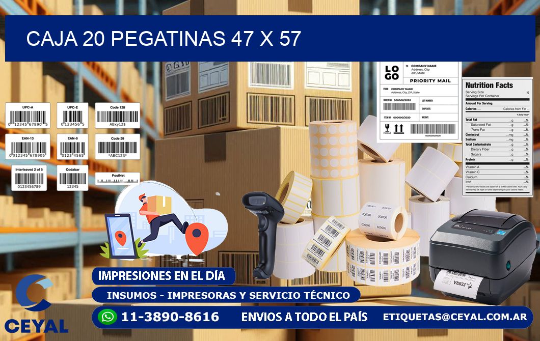 CAJA 20 PEGATINAS 47 x 57