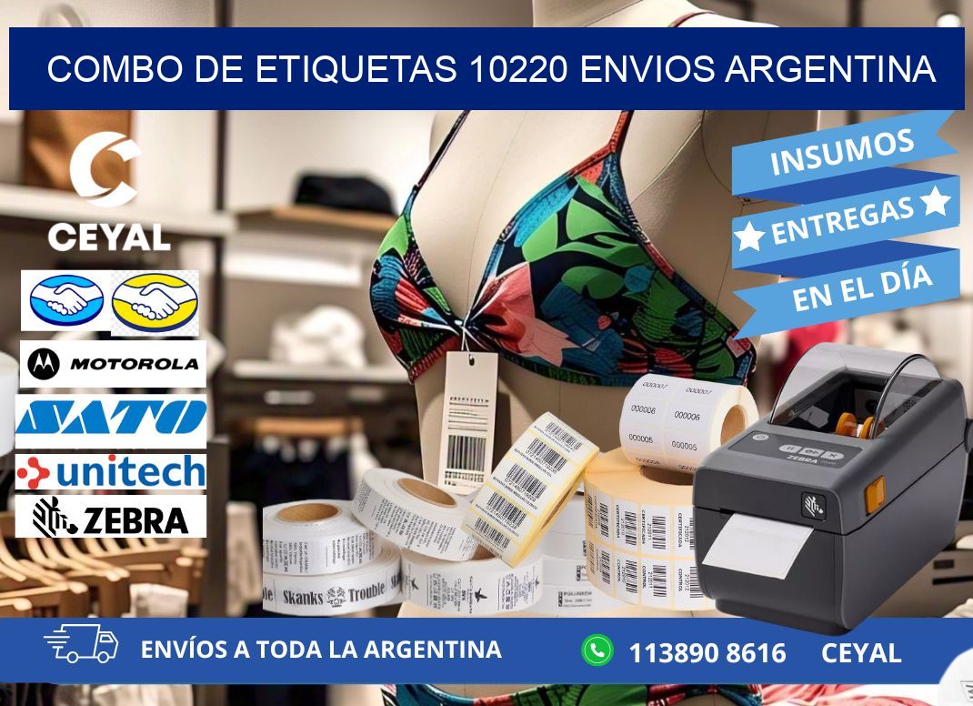 Combo de etiquetas 10220 ENVIOS ARGENTINA