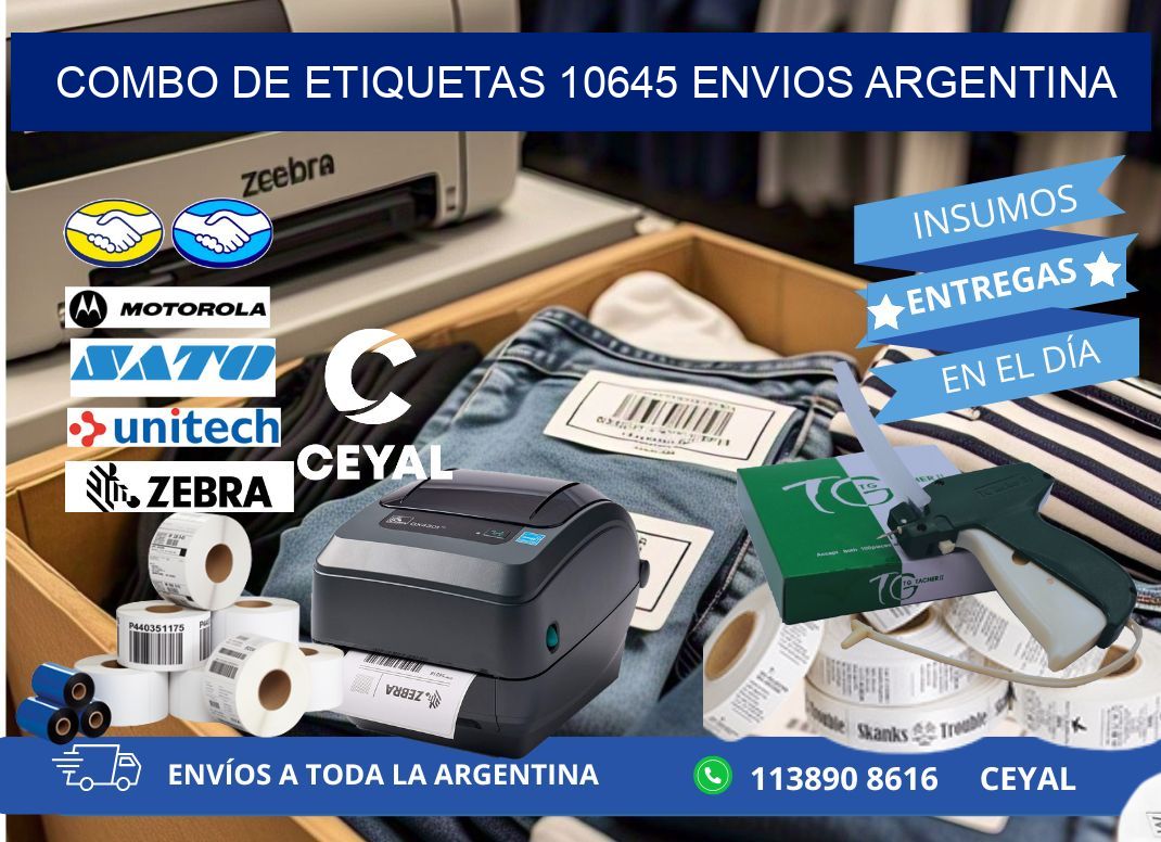 Combo de etiquetas 10645 ENVIOS ARGENTINA