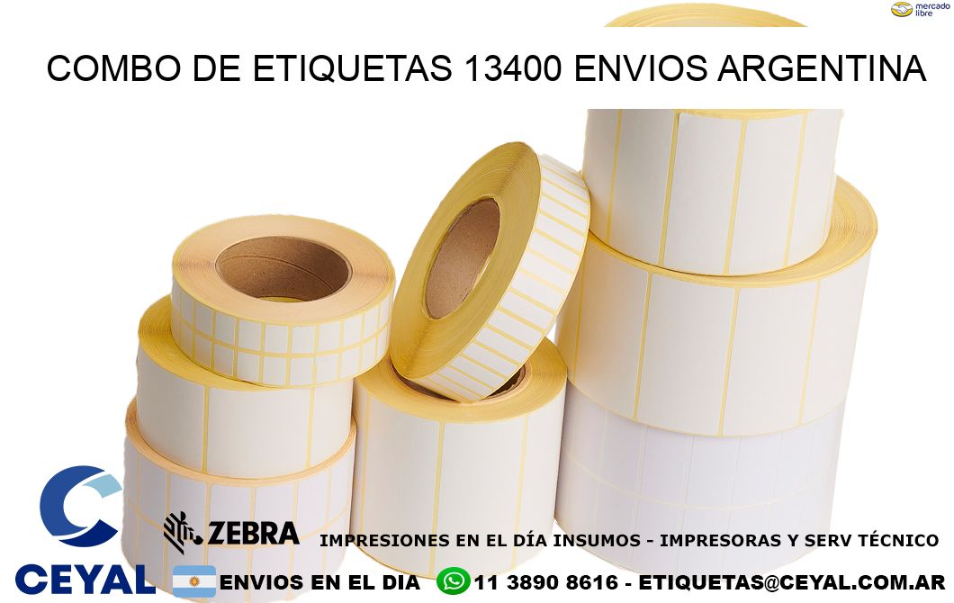 Combo de etiquetas 13400 ENVIOS ARGENTINA