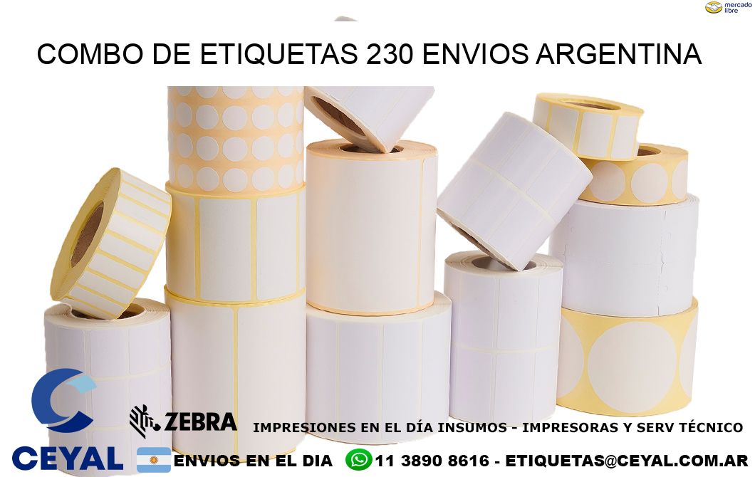 Combo de etiquetas 230 ENVIOS ARGENTINA