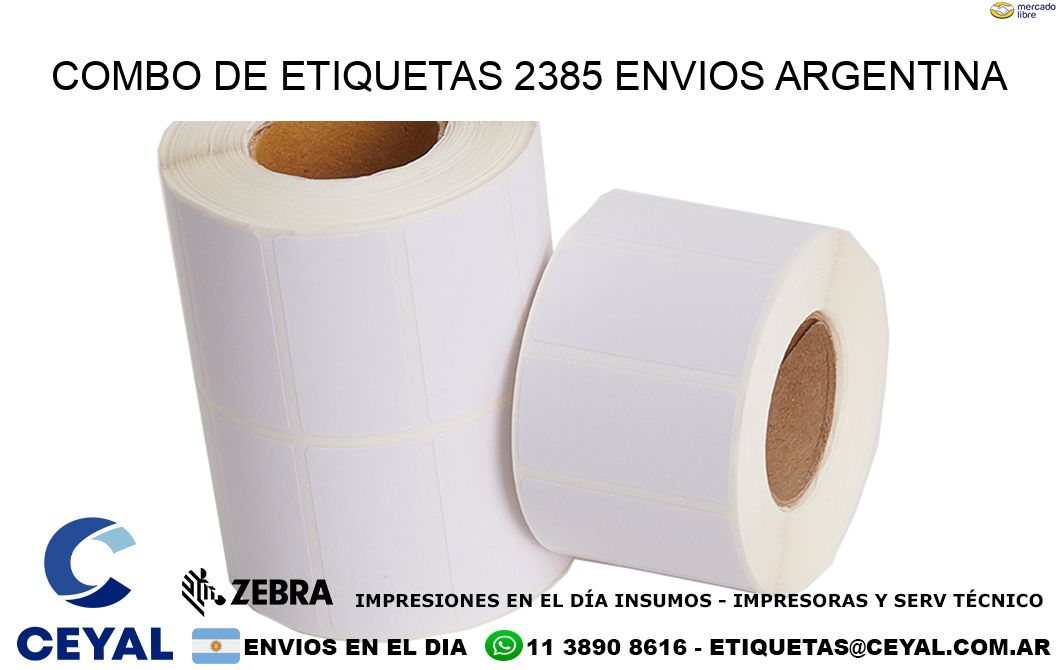 Combo de etiquetas 2385 ENVIOS ARGENTINA