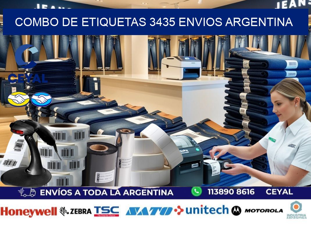 Combo de etiquetas 3435 ENVIOS ARGENTINA