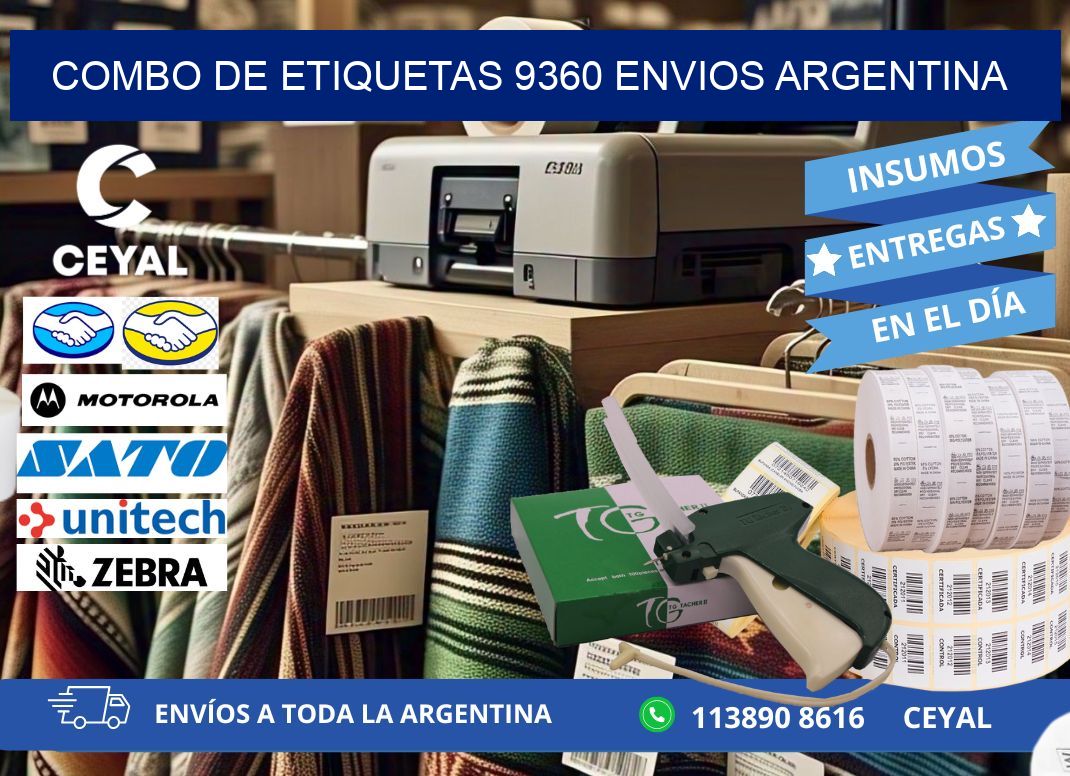 Combo de etiquetas 9360 ENVIOS ARGENTINA