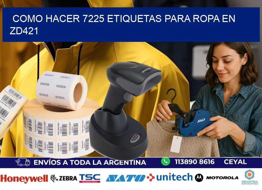 Como hacer 7225 etiquetas para ropa en zd421