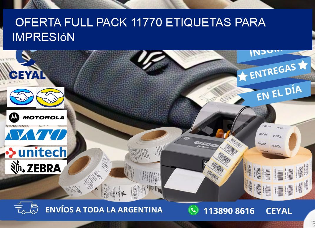 Oferta full pack 11770 etiquetas para impresión