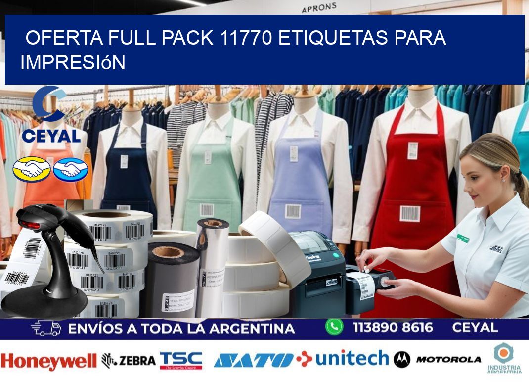 Oferta full pack 11770 etiquetas para impresión