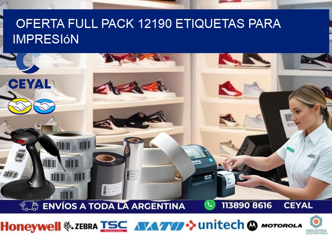 Oferta full pack 12190 etiquetas para impresión