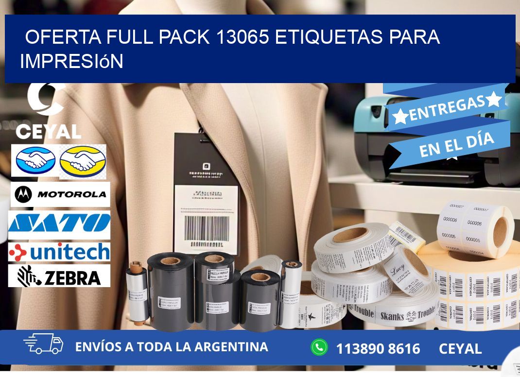 Oferta full pack 13065 etiquetas para impresión