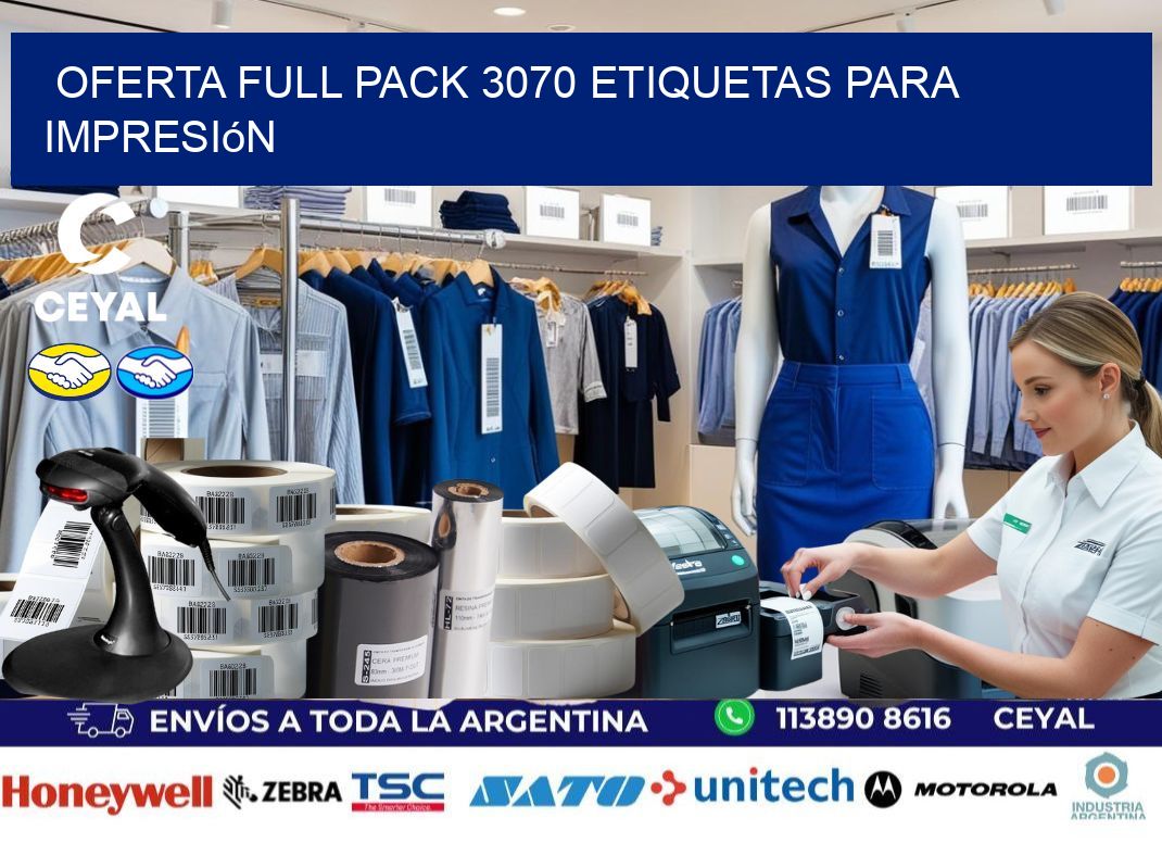 Oferta full pack 3070 etiquetas para impresión