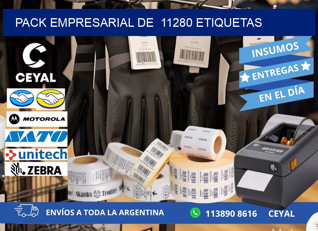 Pack empresarial de  11280 etiquetas